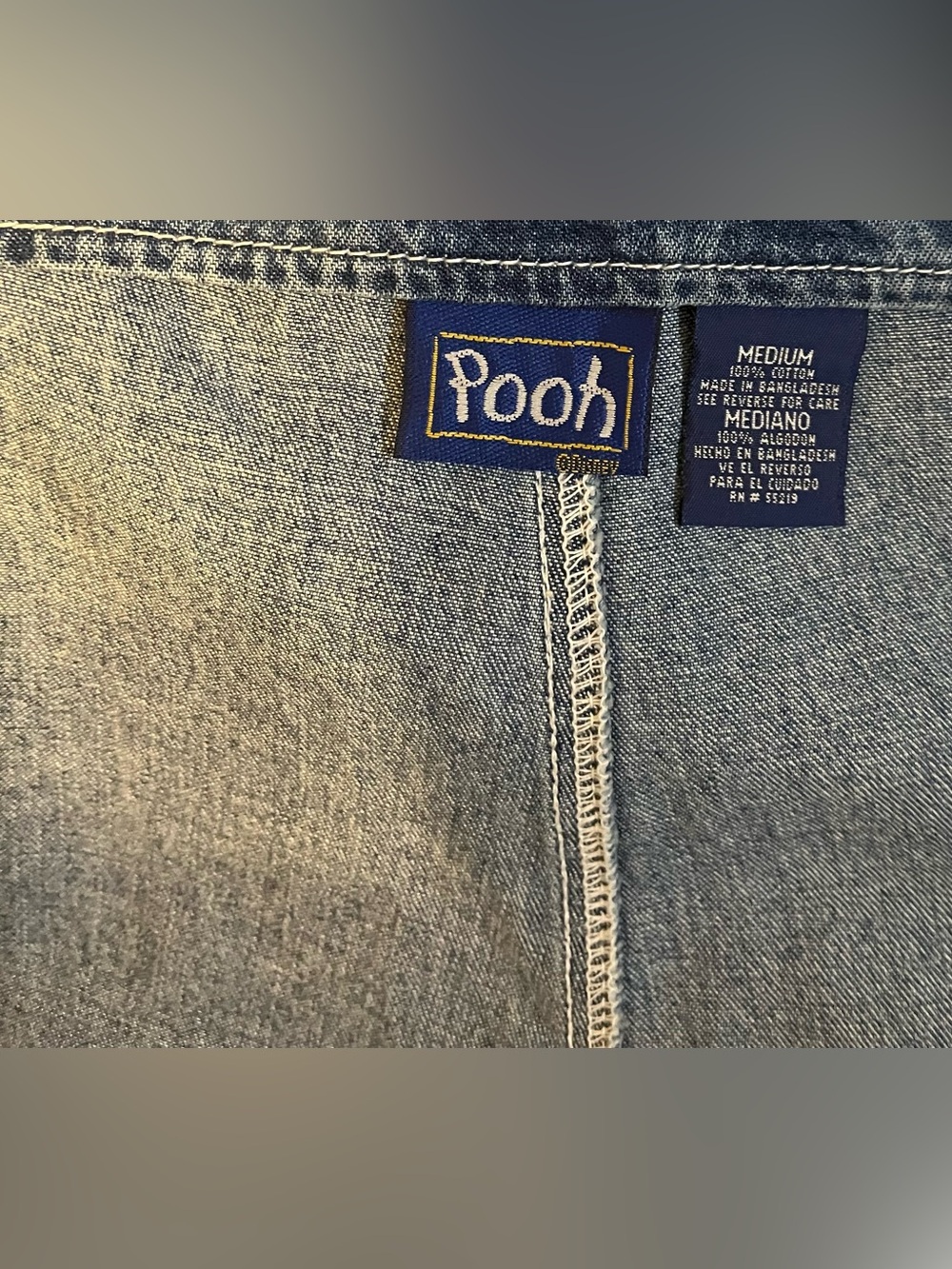 1990’s Jerry Leigh Disney Denim Eeyore Shortalls size M - Picture 8 of 9